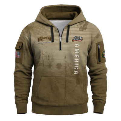 America 250 - US Army Ranger All-Over Quarter Zip Hoodie