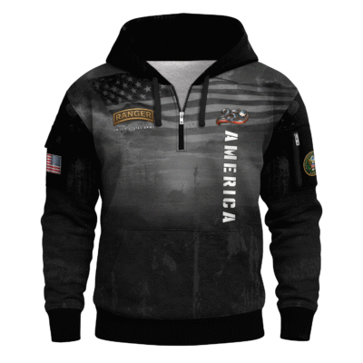 America 250 - US Army Ranger All-Over Quarter Zip Hoodie