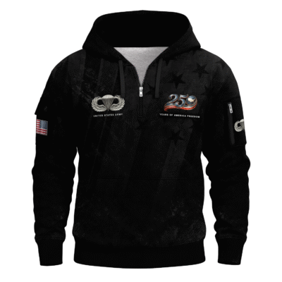 America 250 - US Army AirBorne All-Over Quarter Zip Hoodie