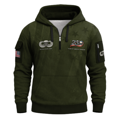 America 250 - US Army AirBorne All-Over Quarter Zip Hoodie
