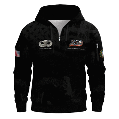 America 250 - US Army AirBorne All-Over Quarter Zip Hoodie