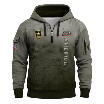 America 250 – US Army All-Over Quarter Zip Hoodie