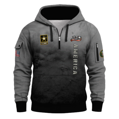 America 250 – US Army All-Over Quarter Zip Hoodie