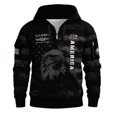 America 250 – US Navy All-Over Quarter Zip Hoodie