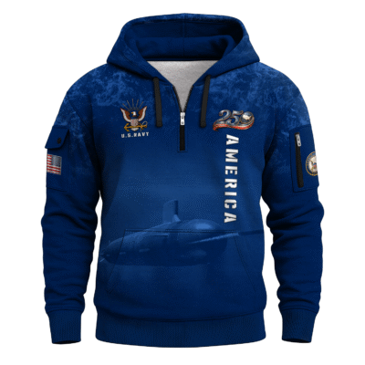 America 250 – US Navy All-Over Quarter Zip Hoodie