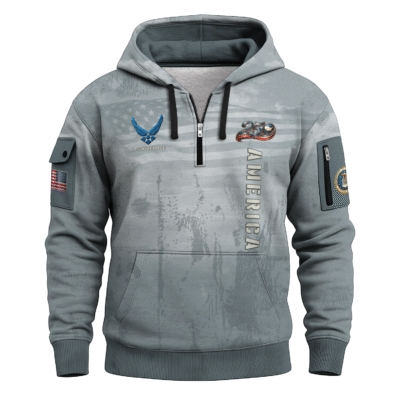America 250 - US Air Force All-Over Quarter Zip Hoodie