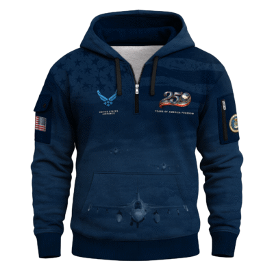 America 250 - US Air Force All-Over Quarter Zip Hoodie