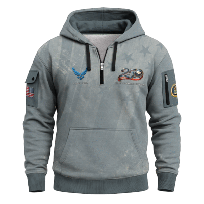 America 250 - US Air Force All-Over Quarter Zip Hoodie