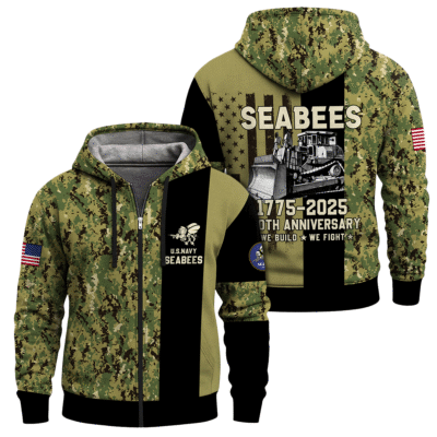 US Navy SeaBees Full Zip Hoodie