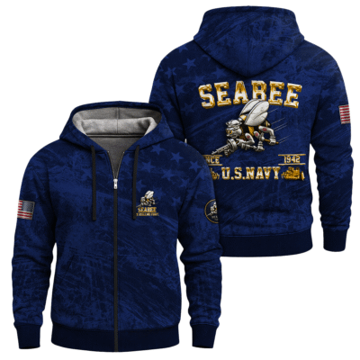 US Navy SeaBees Full Zip Hoodie