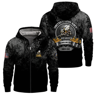 US Navy SeaBees Full Zip Hoodie