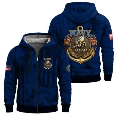 US Navy SeaBees Full Zip Hoodie