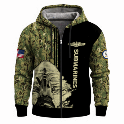 US Navy Submarine Full Zip Hoodie