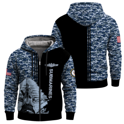 US Navy Submarine Full Zip Hoodie