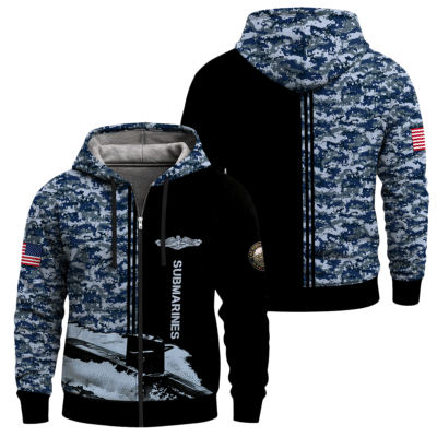 US Navy Submarine Full Zip Hoodie