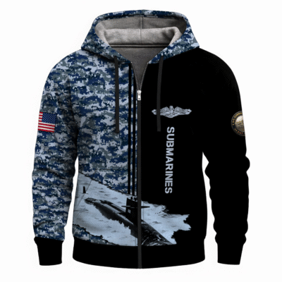 US Navy Submarine Full Zip Hoodie