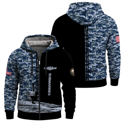 US Navy Submarine Full Zip Hoodie