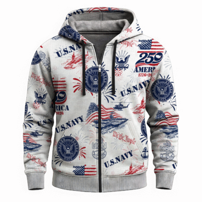 US Navy – America 250th Anniversary Full Zip Hoodie