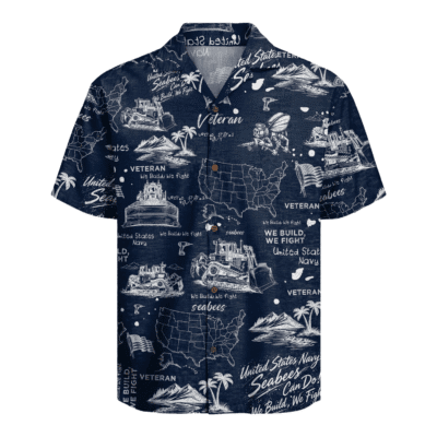 US Navy Seabees Veteran Hawaiian Shirt