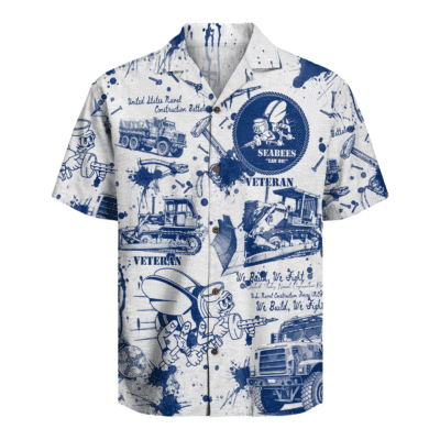 US Navy Seabees Veteran Hawaiian Shirt
