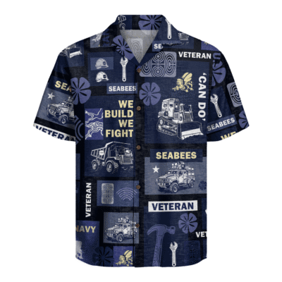 US Navy Seabees Veteran Hawaiian Shirt