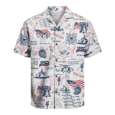 US Coast Guard Veteran – America 250th Anniversary Hawaiian Shirt