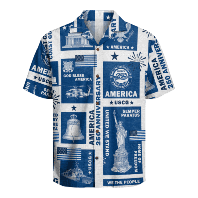 US Coast Guard – America 250th Anniversary Hawaiian Shirt