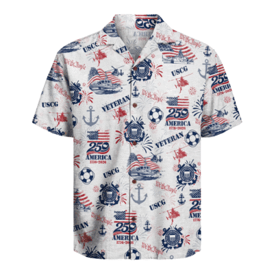 US Coast Guard Veteran – America 250th Anniversary Hawaiian Shirt