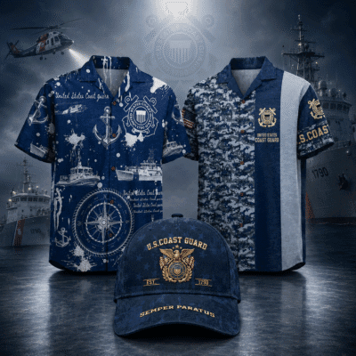 US COAST GUARD 2 Hawaiian + 1 Cap Bundle