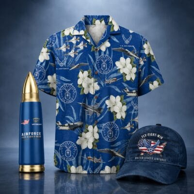 US AIR FORCE 1 Hawaiian + 1 Cap + 1 Tumbler Bundle