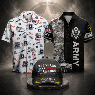 US ARMY 2 Hawaiian + 1 Cap Bundle
