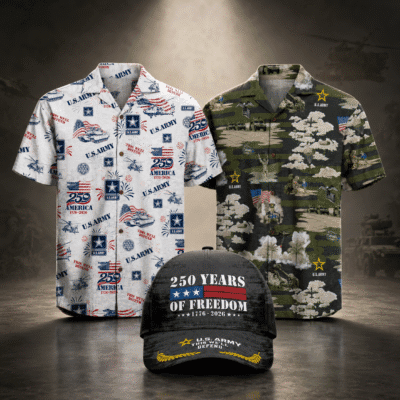 US ARMY 2 Hawaiian + 1 Cap Bundle