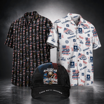 US ARMY 2 Hawaiian + 1 Cap Bundle