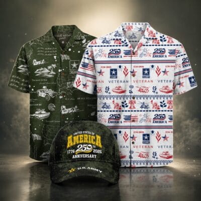 US ARMY 2 Hawaiian + 1 Cap Bundle