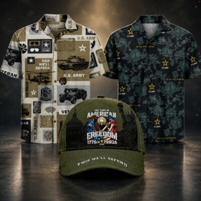 US ARMY 2 Hawaiian + 1 Cap Bundle