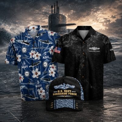 US NAVY SUBMARINE Hawaiian Shirts + Cap 3-Pack Bundle