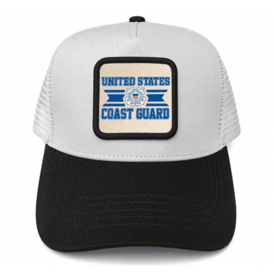 United States Coast Guard - Leather Mesh Back Trucker Cap