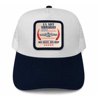 United States Navy Submarine - Leather Mesh Back Trucker Cap