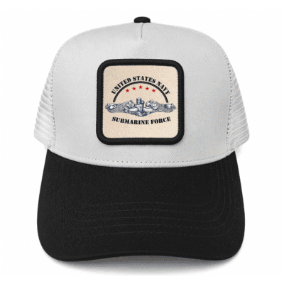 United States Navy Submarine - Leather Mesh Back Trucker Cap