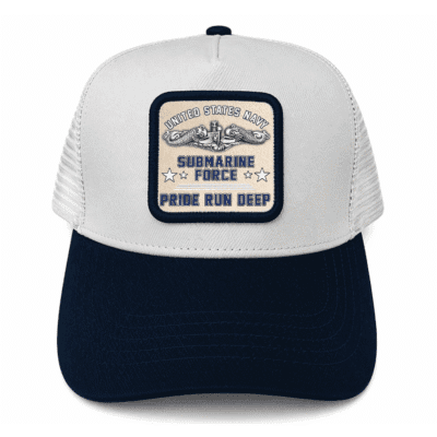 United States Navy Submarine - Leather Mesh Back Trucker Cap
