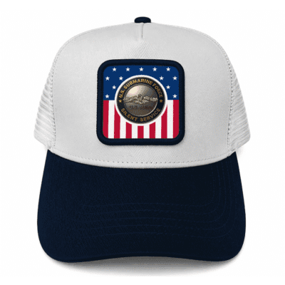 United States Navy Submarine - Leather Mesh Back Trucker Cap