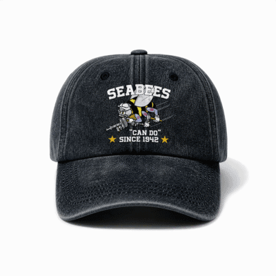 United States Navy Seabees Wash Denim Cap