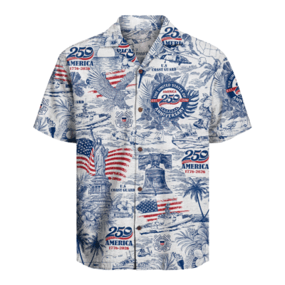 US Coast Guard – America 250th Anniversary Hawaiian Shirt
