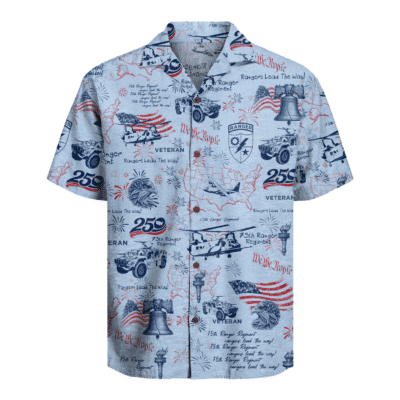 US Army 75th Ranger - America 250th Veteran Hawaiian Shirt