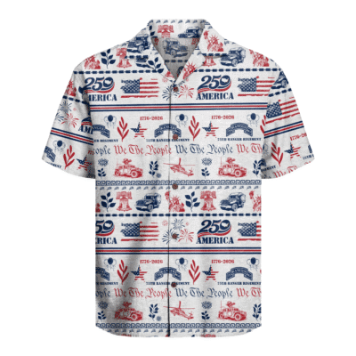 US Army 75th Ranger - America 250th Hawaiian Shirt