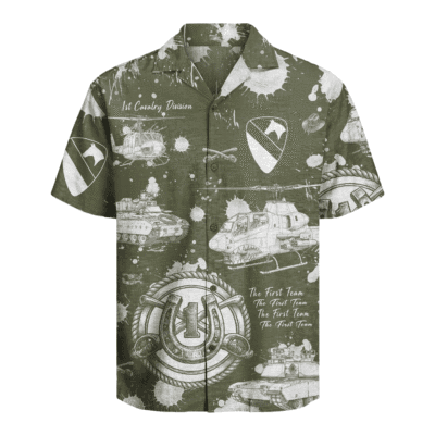 US Army 1st Cavalry Division Regiment Hawaiian Shirt