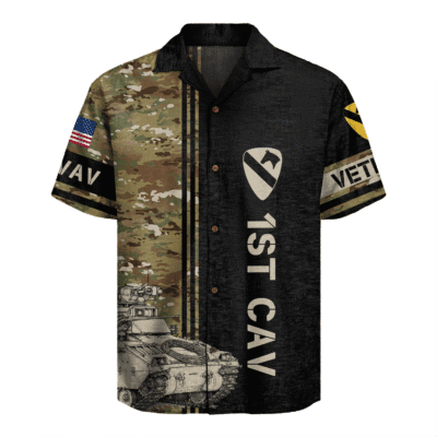 US Army 1st Cavalry Division Regiment Hawaiian Shirt