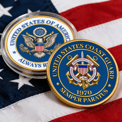 US Coast Guard - America 250th Commemorative Keepsake Coin 2 Side