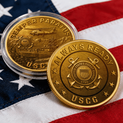 US Coast Guard -  Commemorative Keepsake Coin 2 Side
