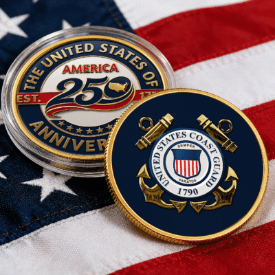 US Coast Guard - America 250th Commemorative Keepsake Coin 2 Side